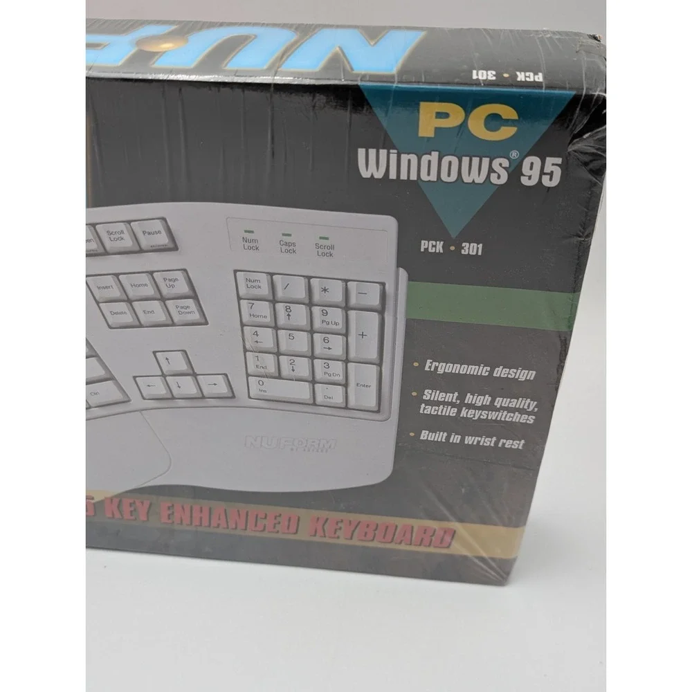Nuform PC Keyboard PCK 301, New in box, Windows 95 Sealed
